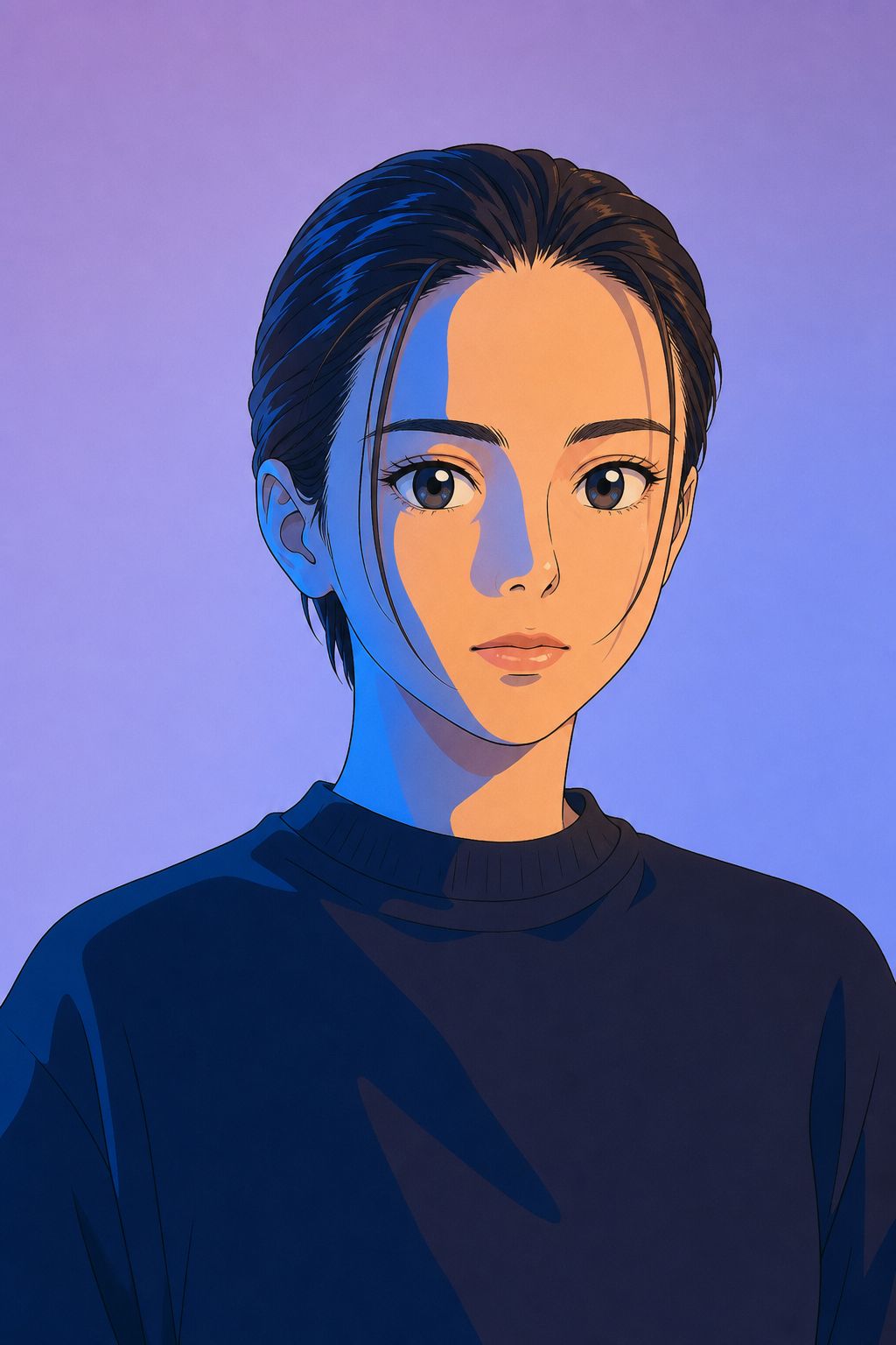 AI anime Japanese animation style photo transformation example